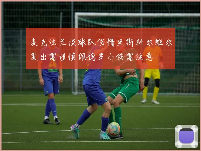 麦克法兰谈球队伤情里斯科尔维尔复出需谨慎佩德罗小伤需注意